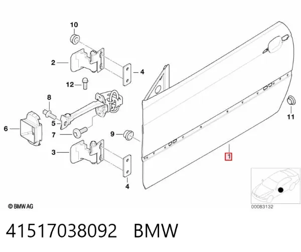 Drzwi przednie prawe BMW 3 E46