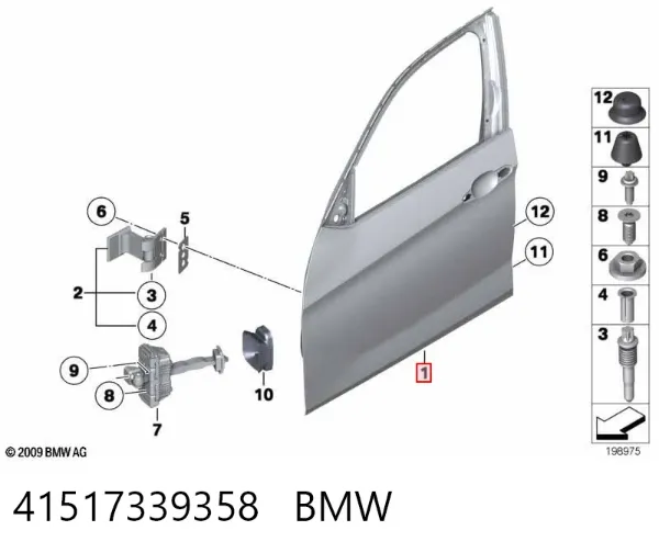 Drzwi przednie prawe BMW X1 E84