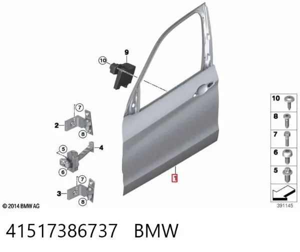 Drzwi przednie lewe BMW X5 F15, F85