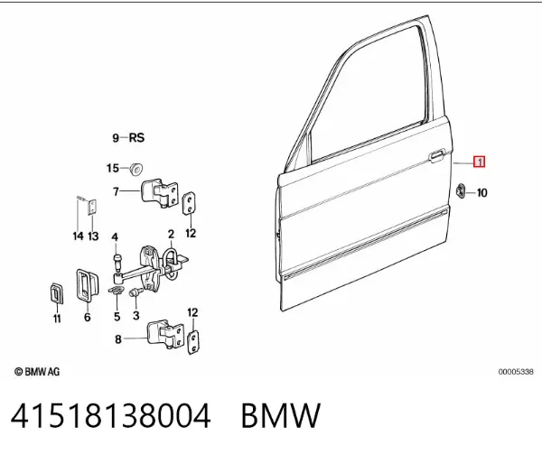 Drzwi przednie prawe BMW 5 E34