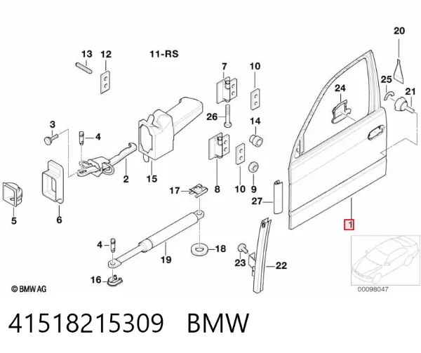 Drzwi przednie lewe BMW 7 E38