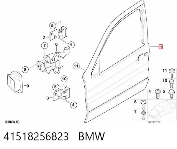 Drzwi przednie lewe BMW X5 E53