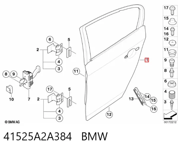 Drzwi tylne prawe BMW 1 E81