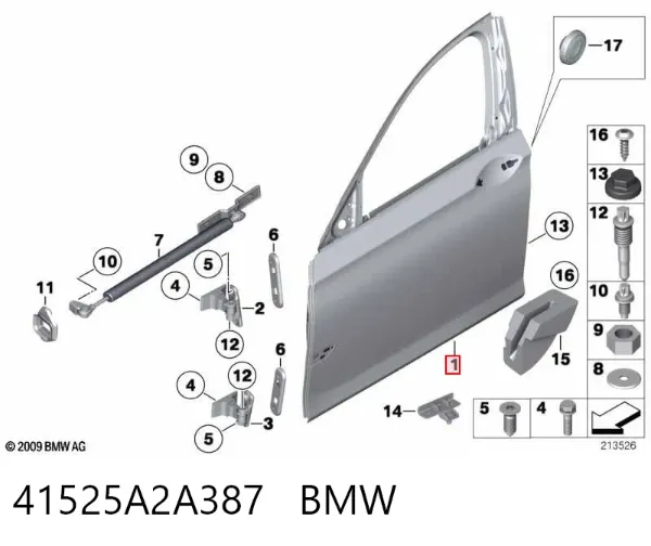 Drzwi przednie lewe BMW 7 F01, F02, F03, F04