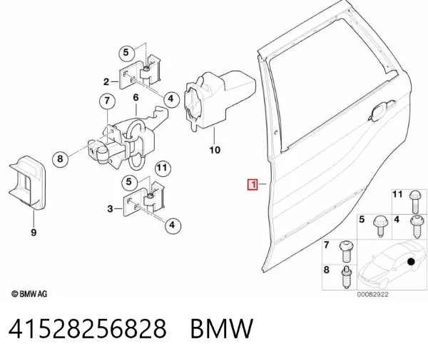 Drzwi tylne prawe BMW X5 E53