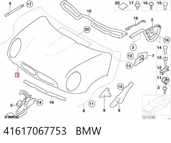 Maska silnika 41617067753 BMW