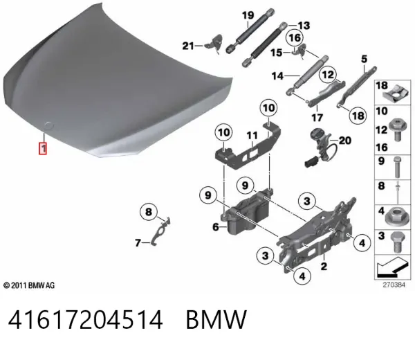 Maska silnika 41617204514 BMW