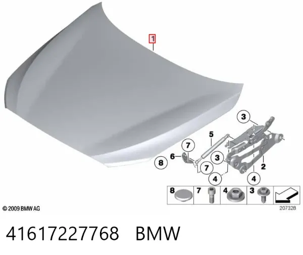 Maska silnika 41617227768 BMW