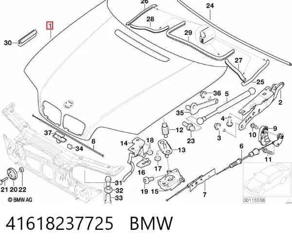 Maska silnika 41618237725 BMW