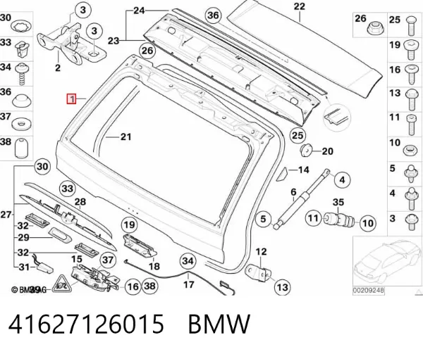 Drzwi tylne (bagażnika 3/5) BMW X5 E53