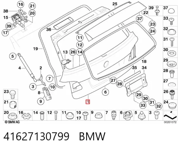 Drzwi tylne (bagażnika 3/5) BMW 5 E61