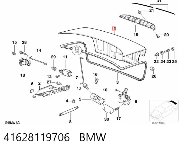 Klapa bagażnika BMW 3 E36