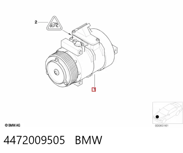 Sprężarka klimatyzacji 4472009505 BMW