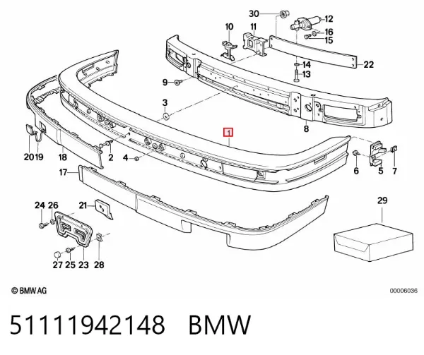 Zderzak przedni 51111942148 BMW
