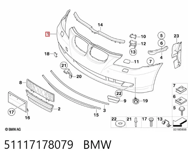 Zderzak przedni 51117178079 BMW