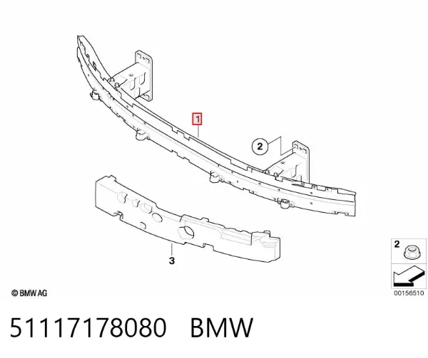 Wzmocnienie zderzaka przedniego BMW 5 E61