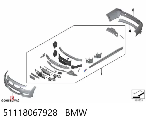 Zderzak przedni 51118067928 BMW