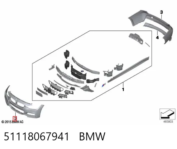 Zderzak przedni 51118067941 BMW
