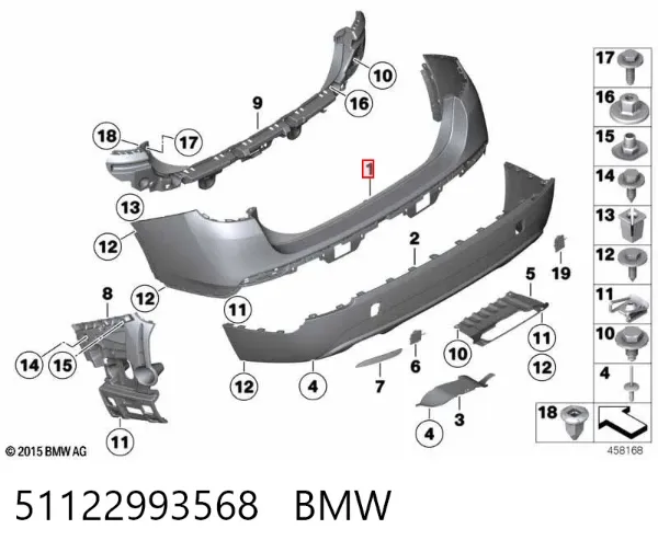 Zderzak tylny BMW X1 E84