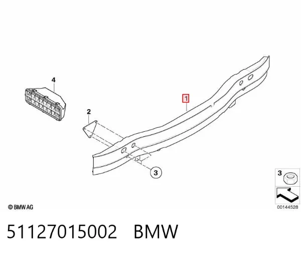 Wzmocnienie zderzaka tylnego BMW 7 E65, E66, E67