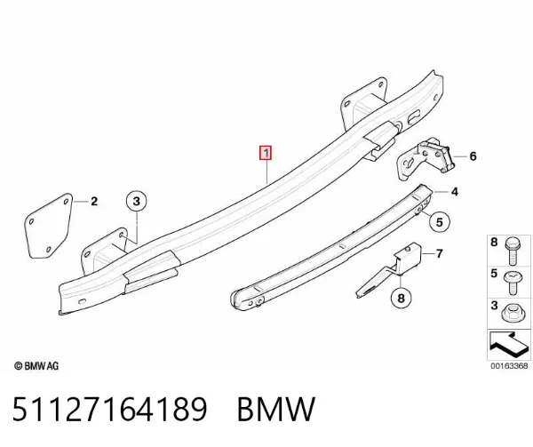 Wzmocnienie zderzaka tylnego BMW 1 E81