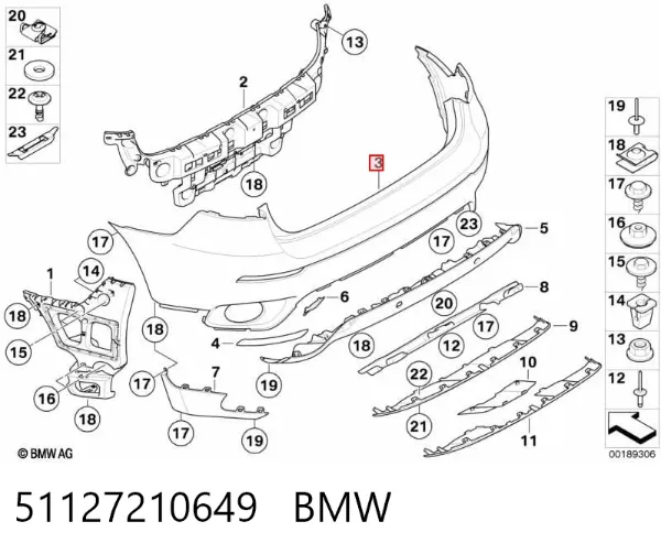 Zderzak tylny BMW X6 E71