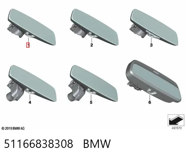 Lusterko wewnętrzne BMW X7 G07