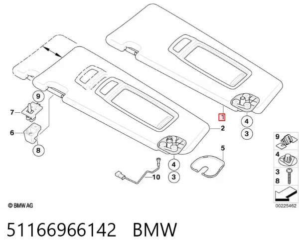Osłona przeciwsłoneczna BMW X5 E70