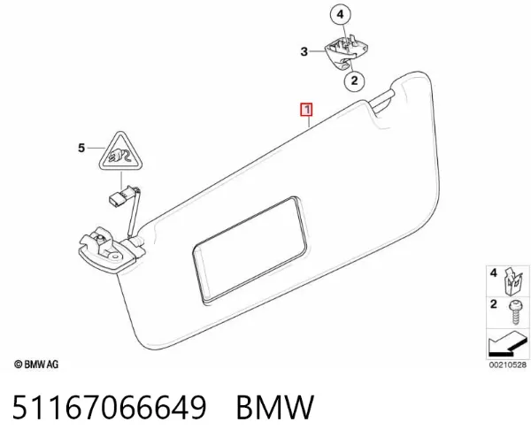 Osłona przeciwsłoneczna BMW 5 E61
