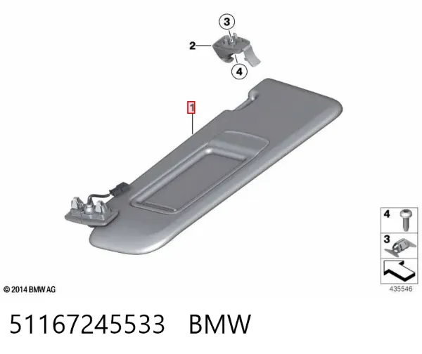 Osłona przeciwsłoneczna BMW X3 F25