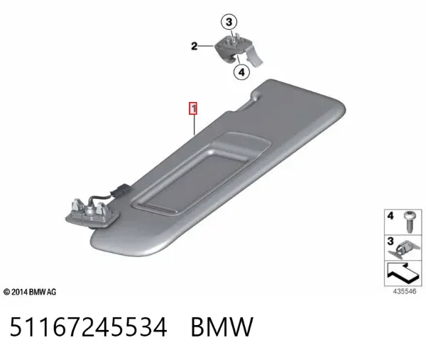 Osłona przeciwsłoneczna BMW X3 F25