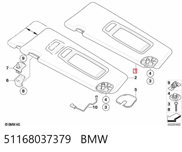 Osłona przeciwsłoneczna BMW X5 E70