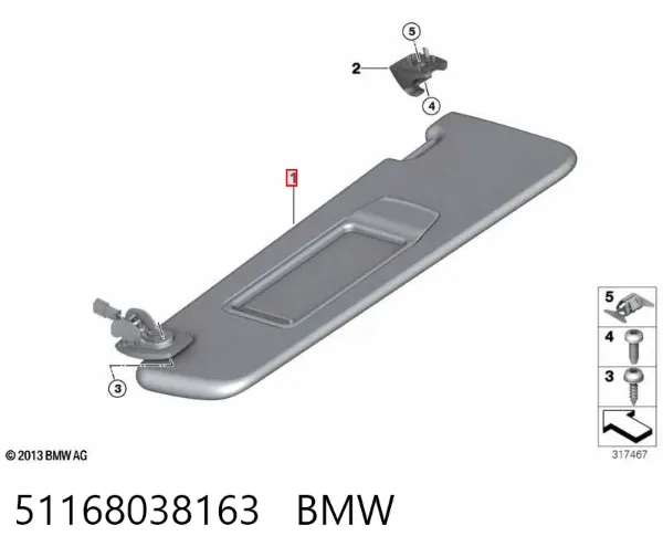 Osłona przeciwsłoneczna BMW 5 F10