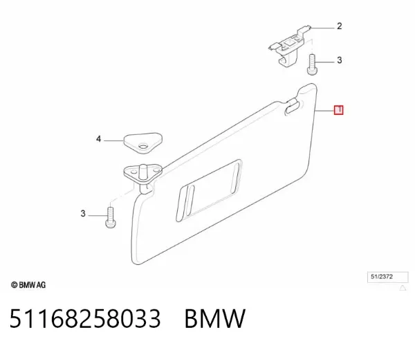 Osłona przeciwsłoneczna BMW X5 E53