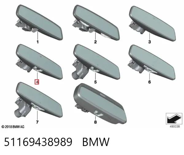 Lusterko wewnętrzne BMW X5 G05, F95