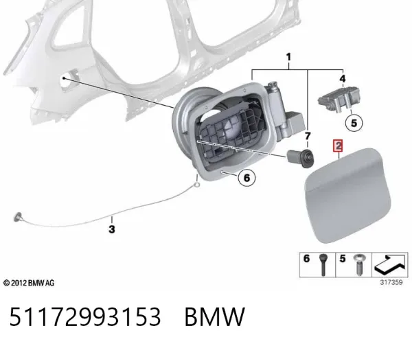 Klapka wlewu paliwa BMW X1 E84