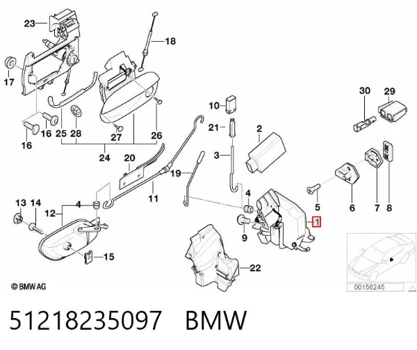Zamek drzwi przednich lewych BMW 7 E38