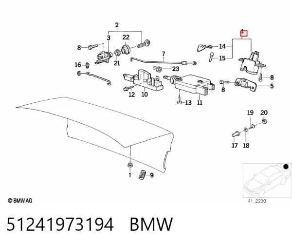 Zamek klapy bagażnika (3/5 drzwi tylnych) BMW 5 E34