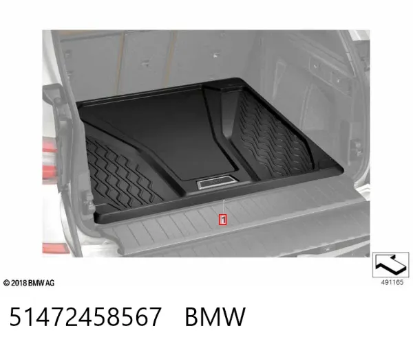 Dywanik bagażnika 51472458567 BMW