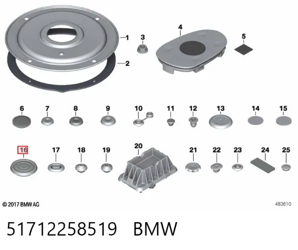 Zestaw naprawczy głównego cylindra hamulcowego 51712258519 BMW