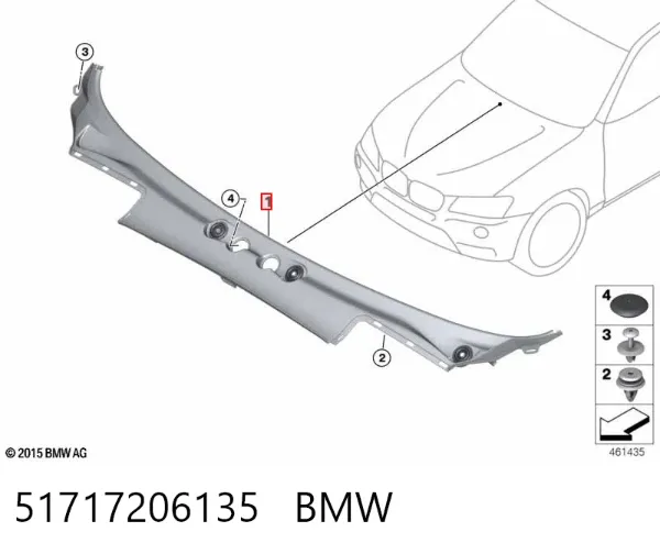 Kratka wycieraczek 51717206135 BMW