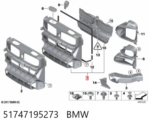 Osłona chłodnicy kompletna (panel mocowania reflektorów) BMW X6 E71