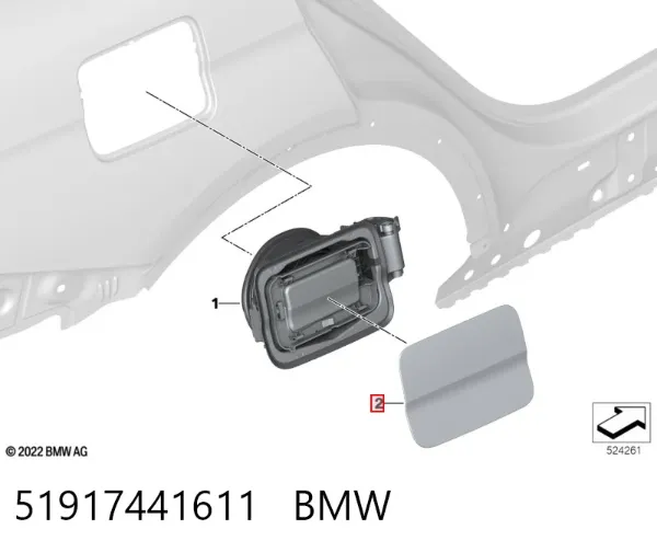 Klapka wlewu paliwa BMW X7 G07