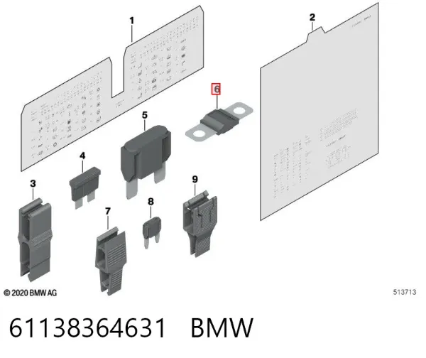 Bezpiecznik 61138364631 BMW
