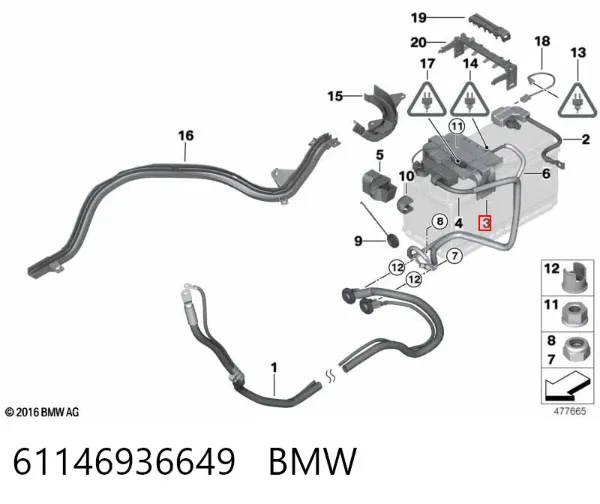 Skrzynka bezpieczników 61146936649 BMW