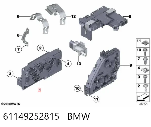 Skrzynka bezpieczników 61149252815 BMW