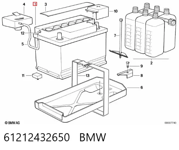Bateria (akumulator) 61212432650 BMW