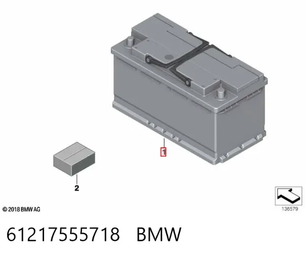 Bateria (akumulator) 61217555718 BMW