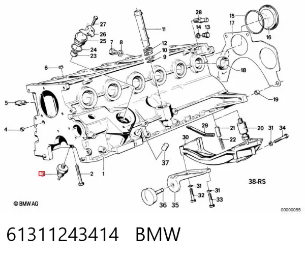 Czujnik ciśnienia oleju 61311243414 BMW
