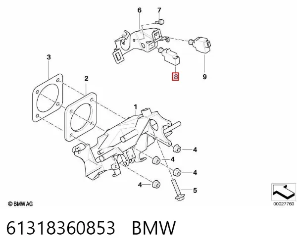Czujnik włącznika świała stop 61318360853 BMW